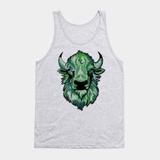 Mindful Vivid Buffalo in Green Tank Top